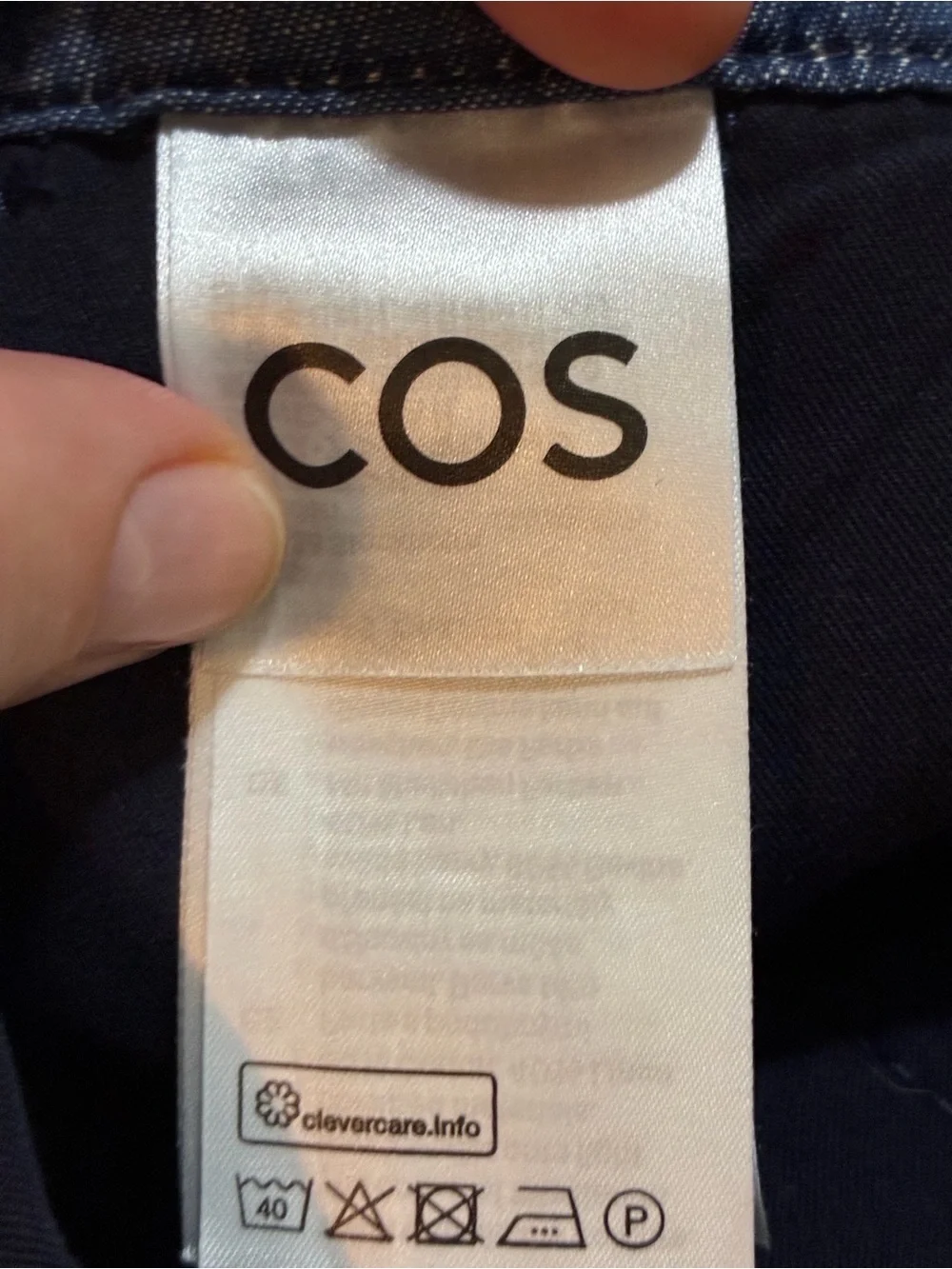 COS High Rise Pleated Linen Cotton Chambray Denim Pants size 2